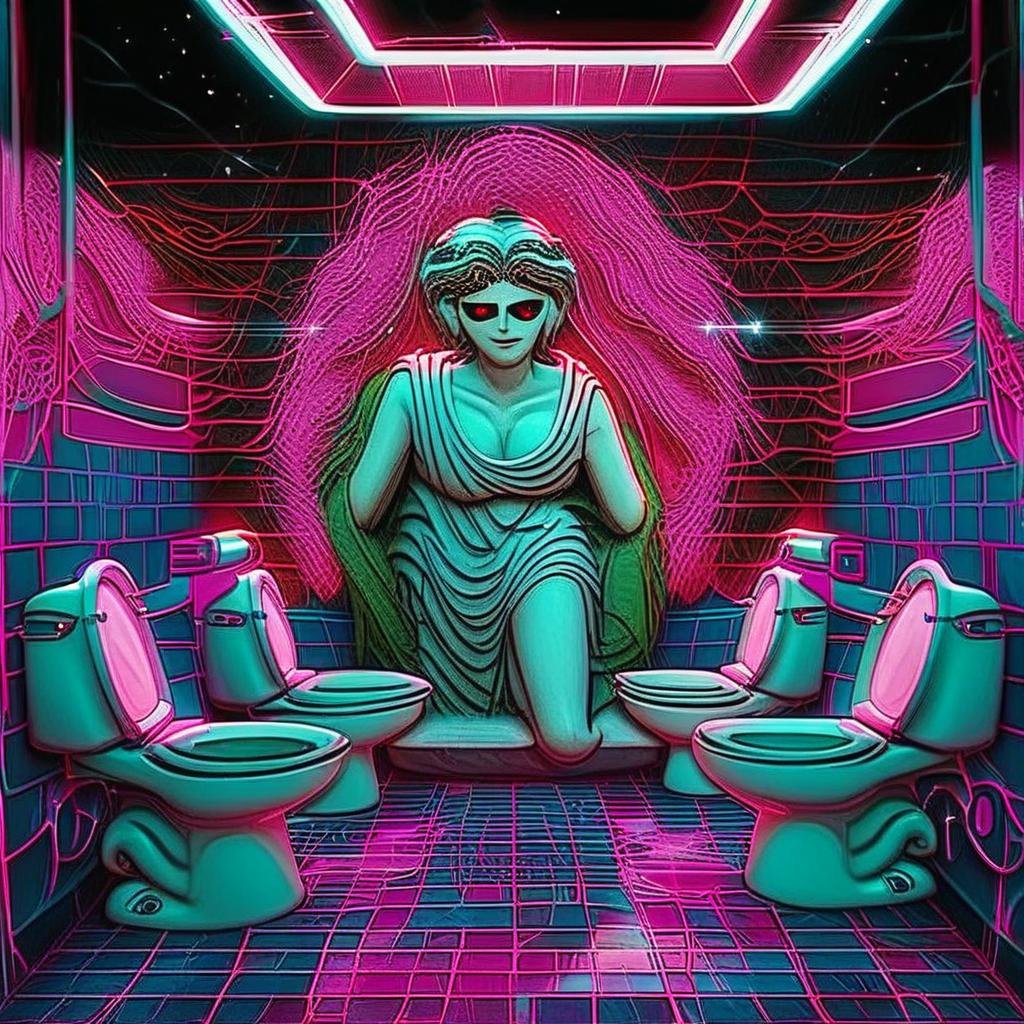 vaporwave,  glitch art,  psychedelia by user_819357688789016250 on Tensor.Art