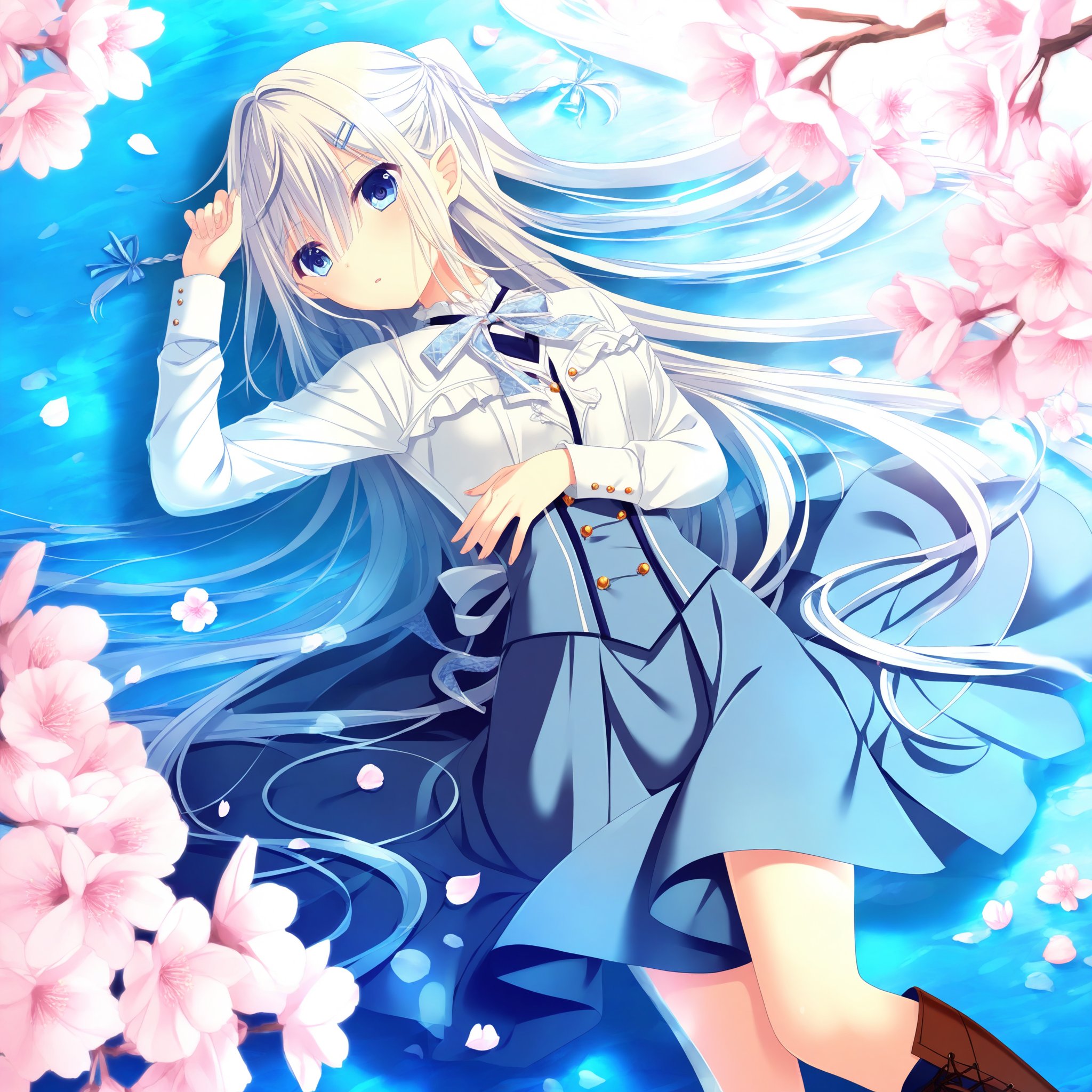 Sakuragi Mizuha,  braid,  hair ribbon by YDDLJW on Tensor.Art