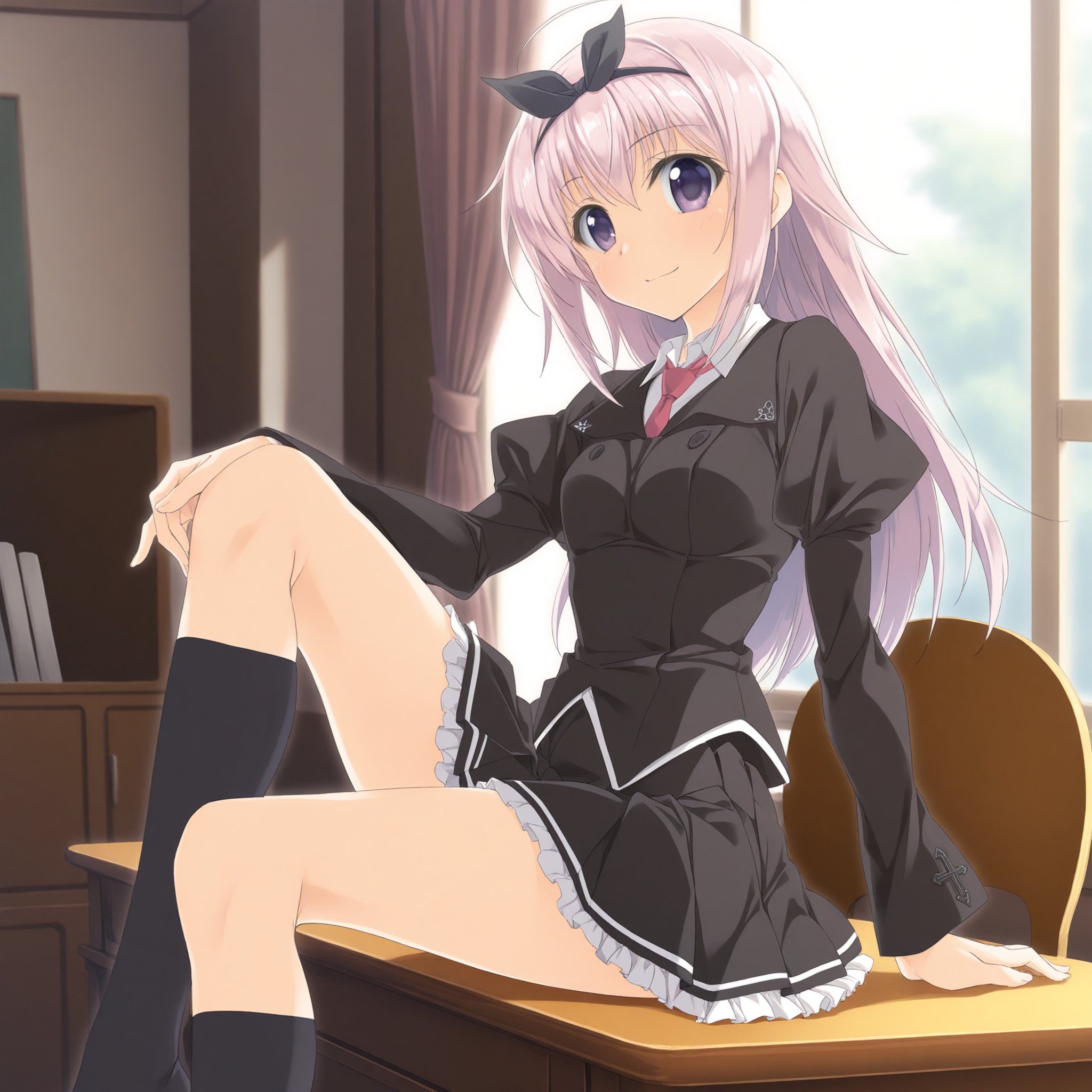Ruriwo,  black ribbon,  black hairband by YDDLJW on Tensor.Art