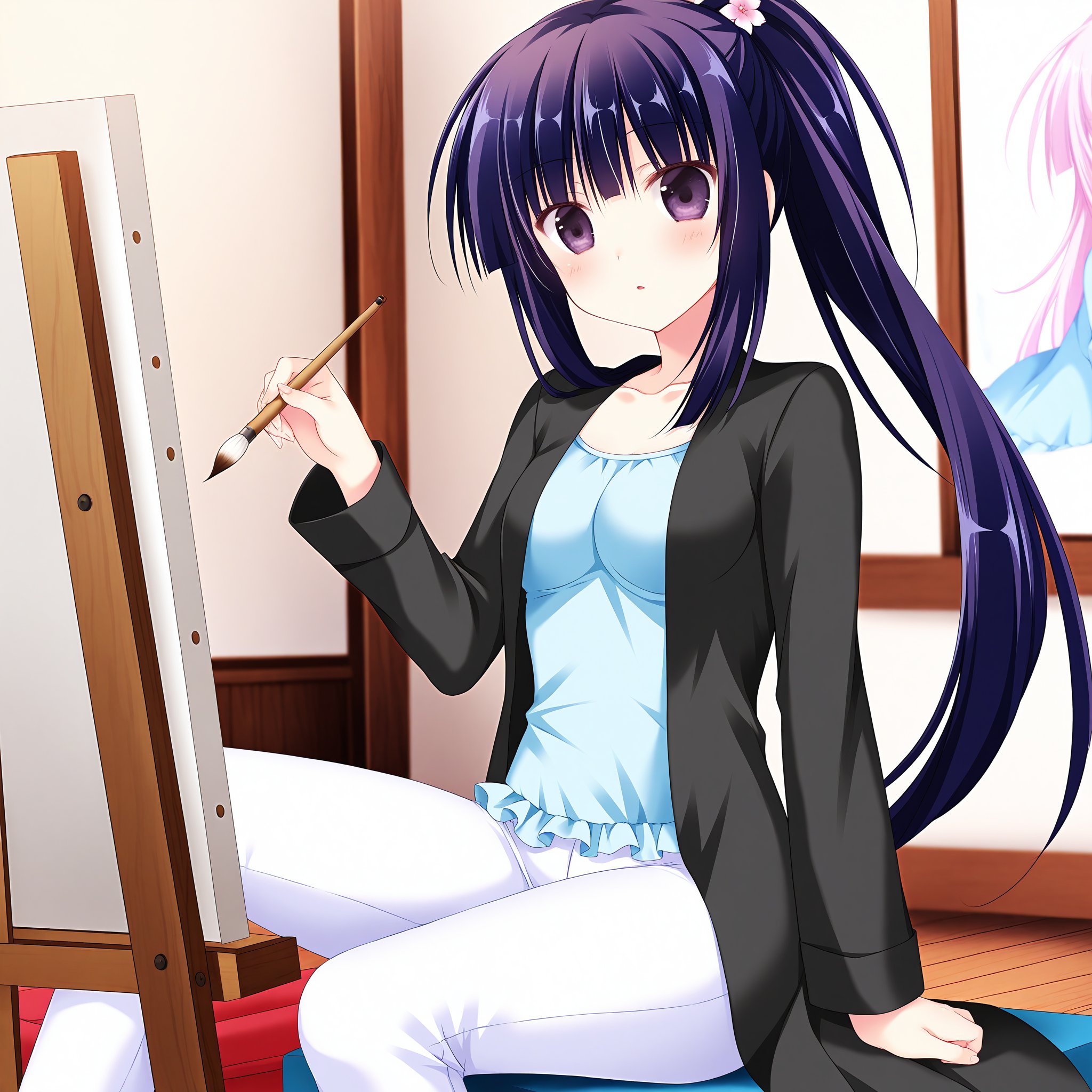 Kotoha,  purple eyes,  purple hair by YDDLJW on Tensor.Art