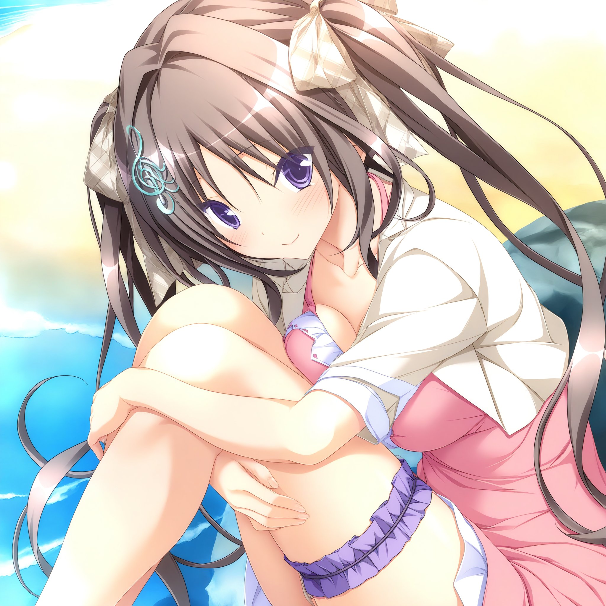 Andou Misaki,  purple eyes,  brown hair by YDDLJW on Tensor.Art