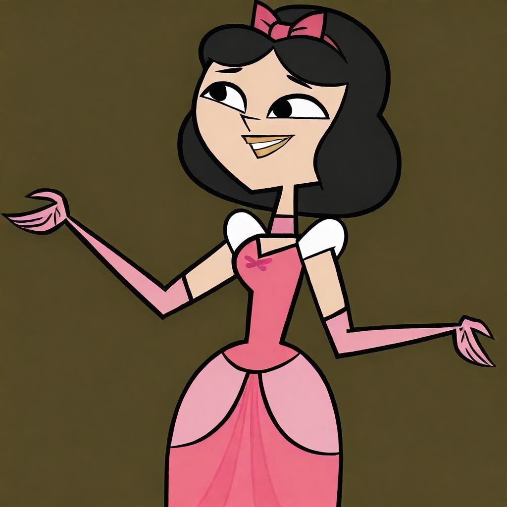 ella (total drama),  black hair,  voluminous hair by user_742038278777140691 on Tensor.Art