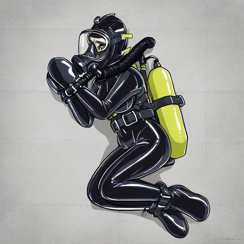 SCB,  gas mask,  oxygen tank by user_858257838944869257 on Tensor.Art