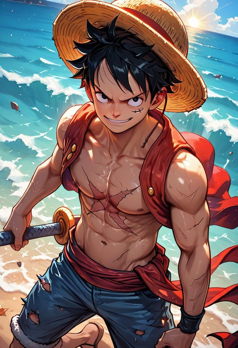 masterpiece,  best quality,  monkey d. luffy by Citron Legacy on Tensor.Art