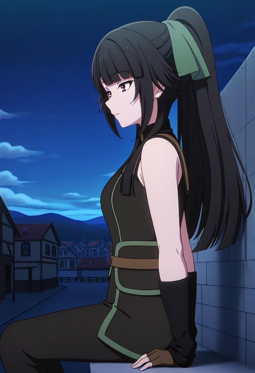 1girl,  long black hair,  bangs by hhunter917 on Tensor.Art