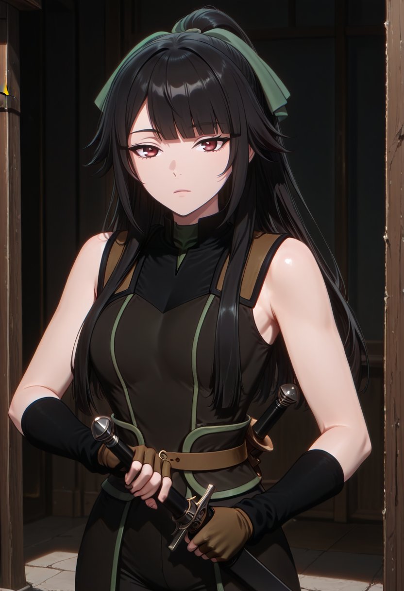 1girl,  long black hair,  bangs by hhunter917 on Tensor.Art