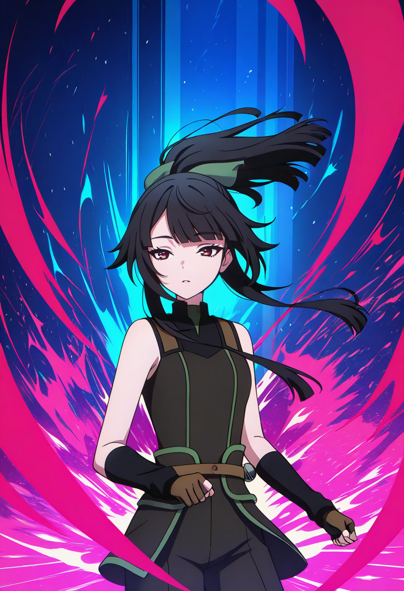 1girl,  long black hair,  bangs by hhunter917 on Tensor.Art