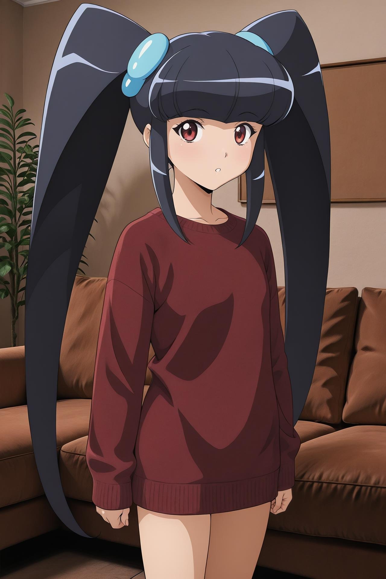 Paiway_Underberg,  twintails,  blunt bangs by Farfegnugen on Tensor.Art