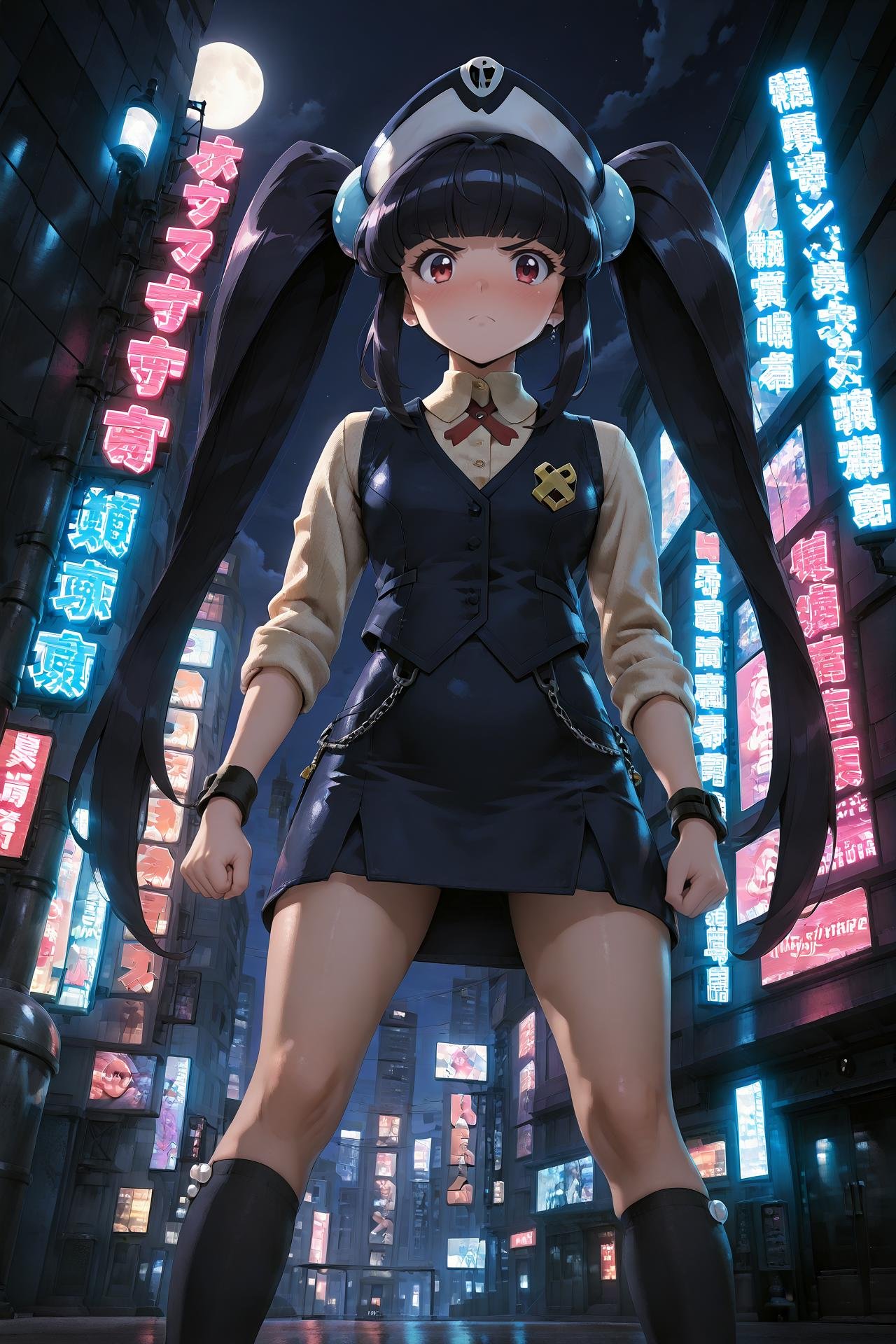 Paiway_Underberg,  twintails,  blunt bangs by Farfegnugen on Tensor.Art
