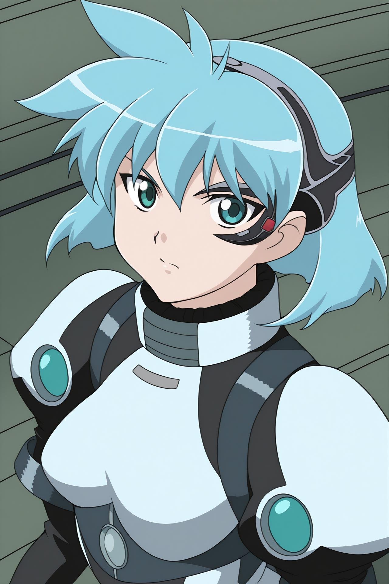 Meia_Gisborn,  short hair,  blue hair by Farfegnugen on Tensor.Art