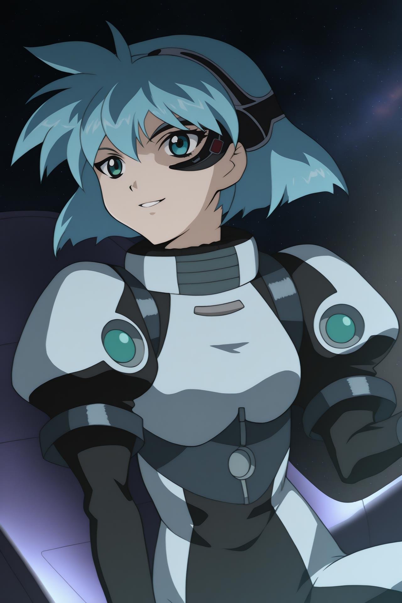 Meia_Gisborn,  short hair,  blue hair by Farfegnugen on Tensor.Art