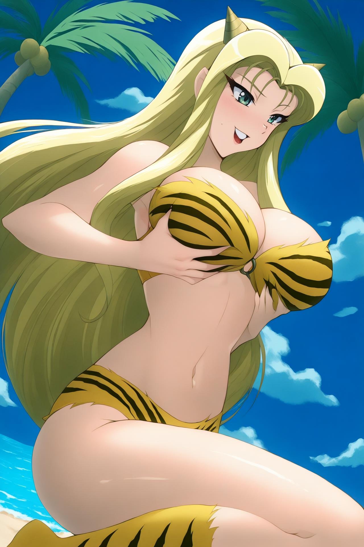 Jura_Elden,  long blonde hair,  green eyes by Farfegnugen on Tensor.Art