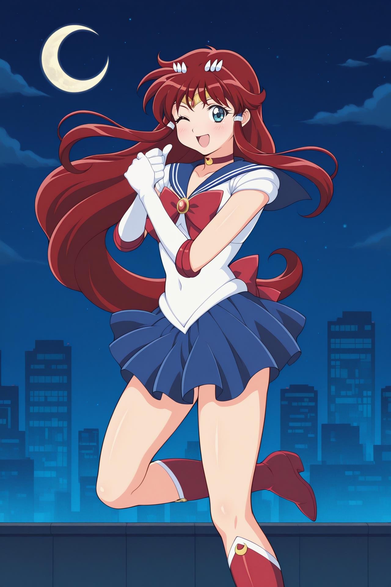Dita_Liebely,  long red hair,  sidelocks by Farfegnugen on Tensor.Art