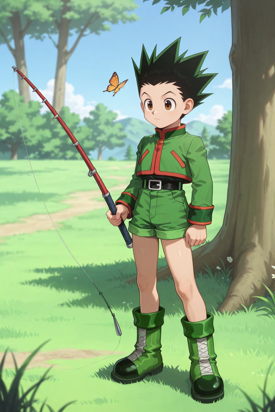 gon,  black hair,  brown eyes by 25kkai on Tensor.Art