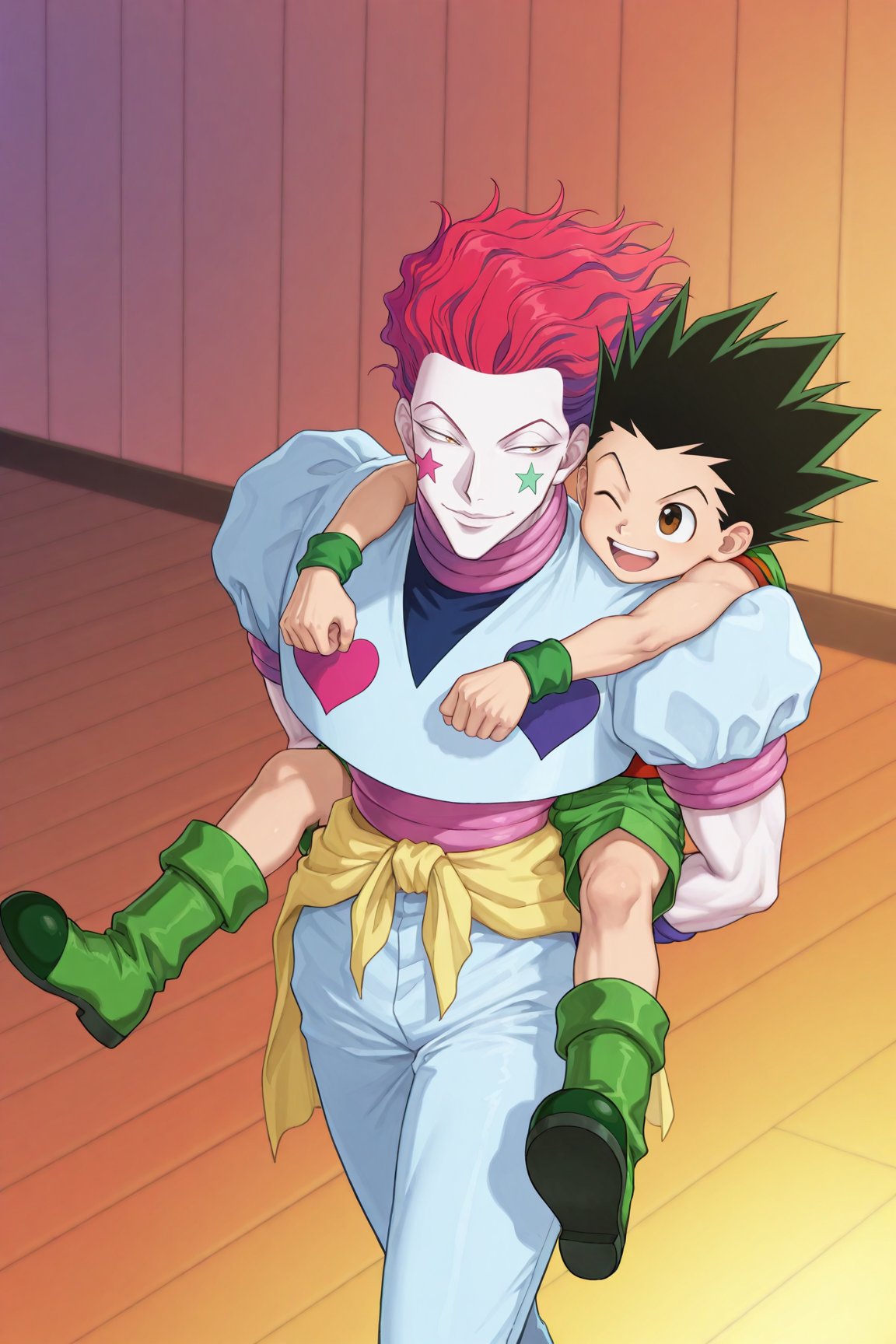 2boys,  duo focus,  male focus BREAK hisoka by 25kkai on Tensor.Art