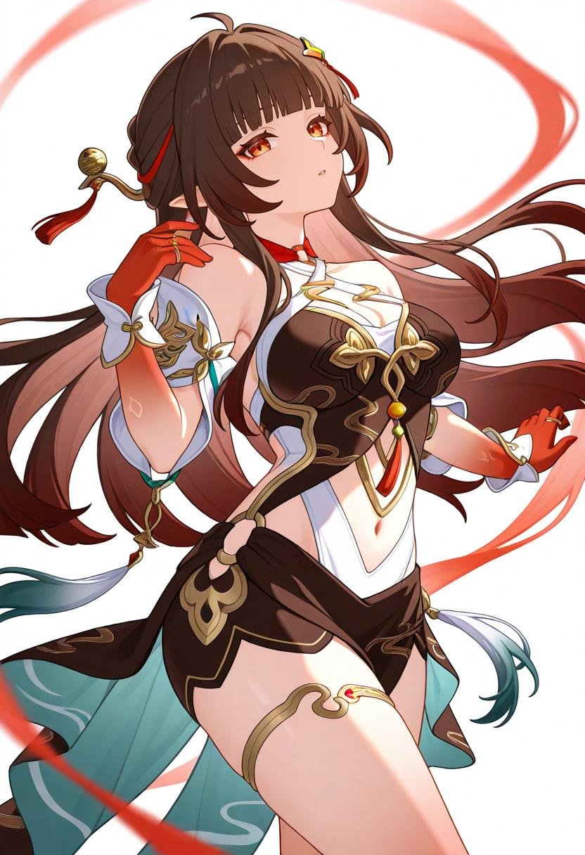 1girl,  breasts,  lingsha \(honkai: star rail\) by Skadi_Fans on Tensor.Art
