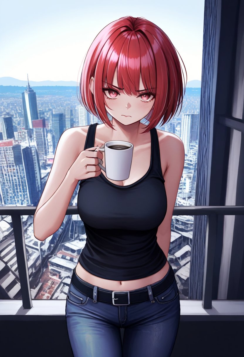 1girl,  bob cut,  red hair by Mexes on Tensor.Art