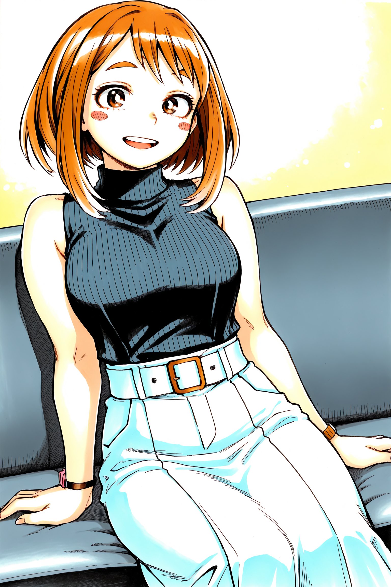 Ochako casual clothing (outfit),  1girl,  uraraka ochako by metalchromex on Tensor.Art