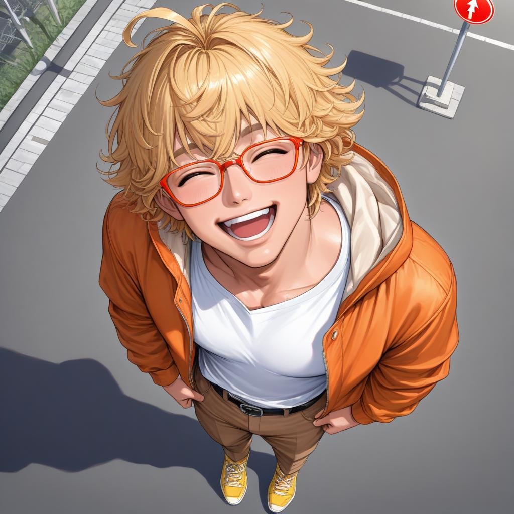 OC_Piyo,  from above,  happy by curiousHex on Tensor.Art