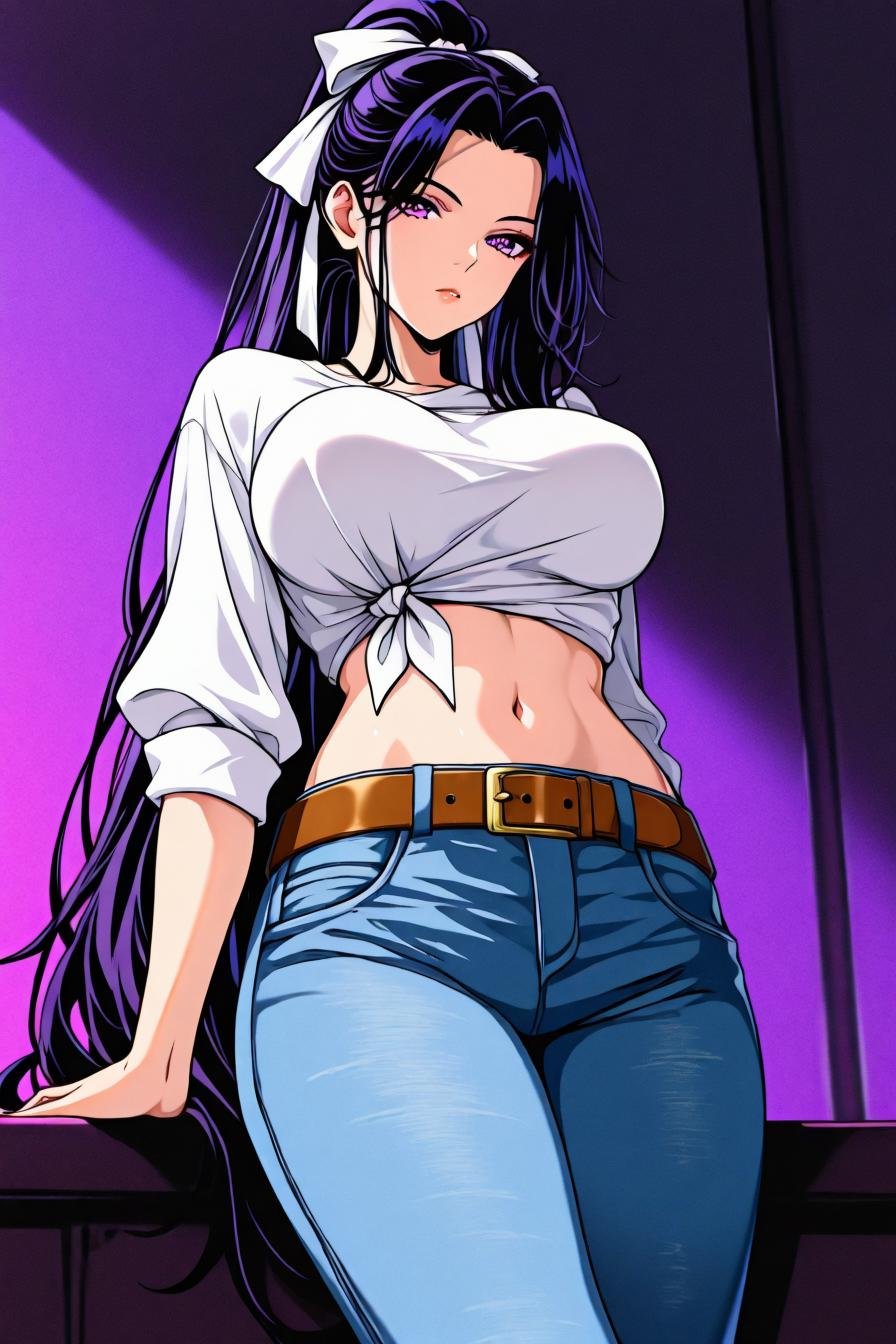 looking at the viewer,  asymmetrical clothes,  navel by zura_janai on Tensor.Art