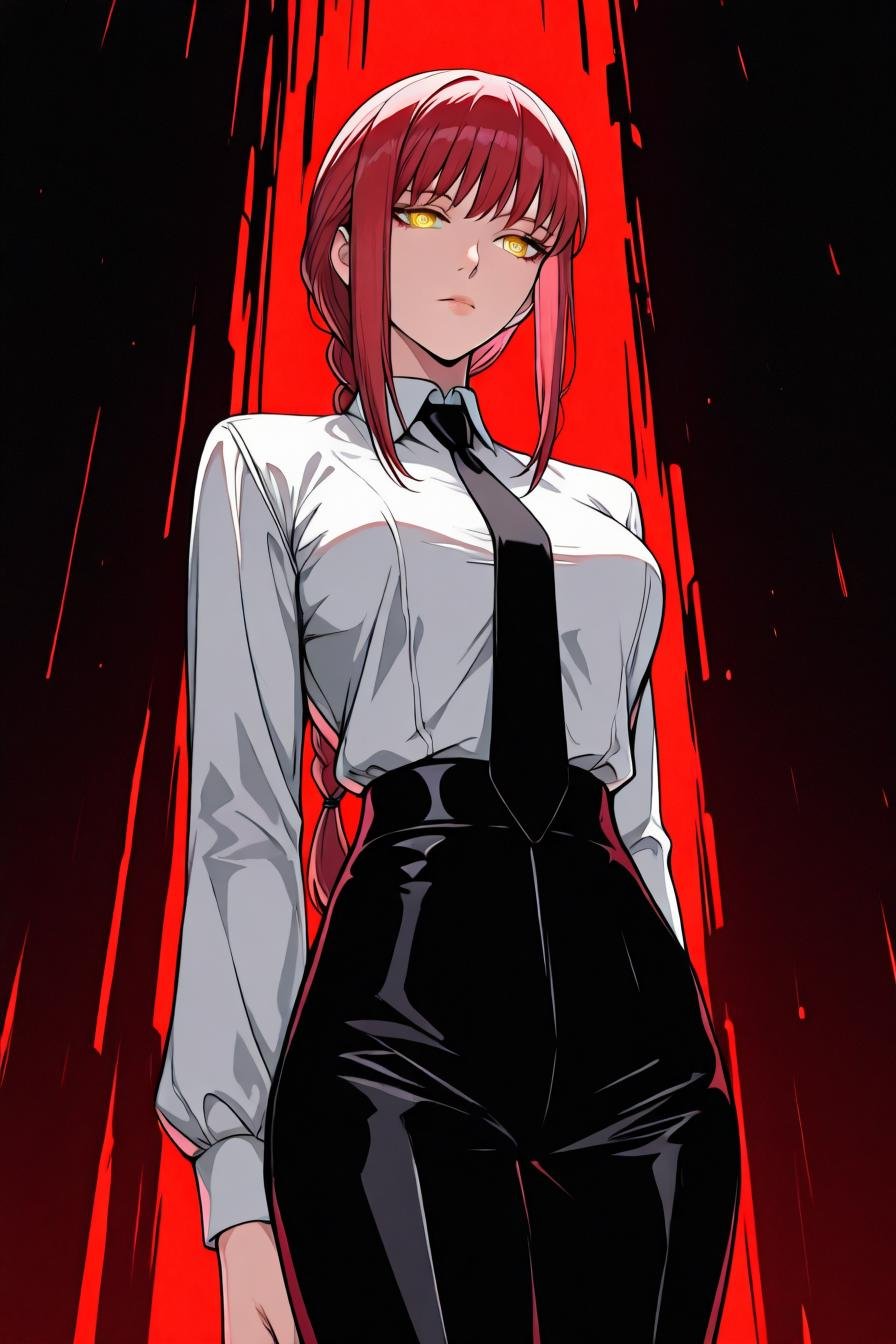 makima,  red hair,  long hair by zura_janai on Tensor.Art