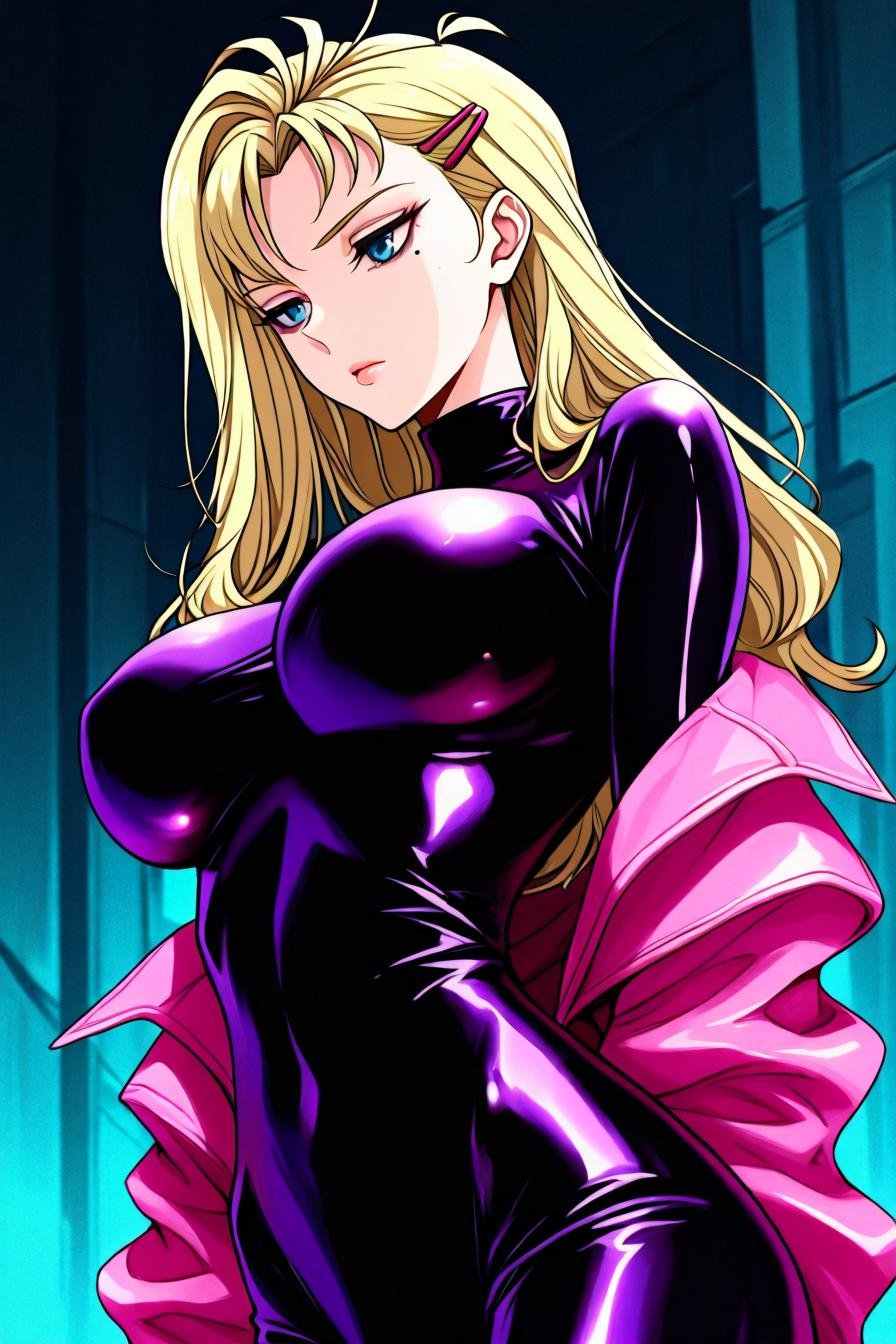 fuurinji miu,  blonde hair,  long hair by zura_janai on Tensor.Art