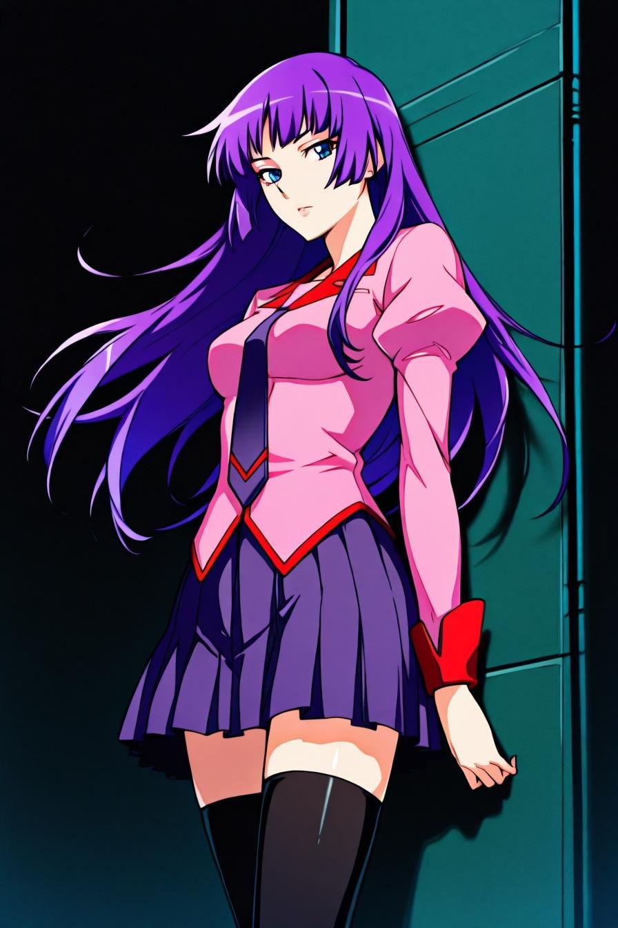 hitagi senjougahara,  bangs,  long hair by zura_janai on Tensor.Art