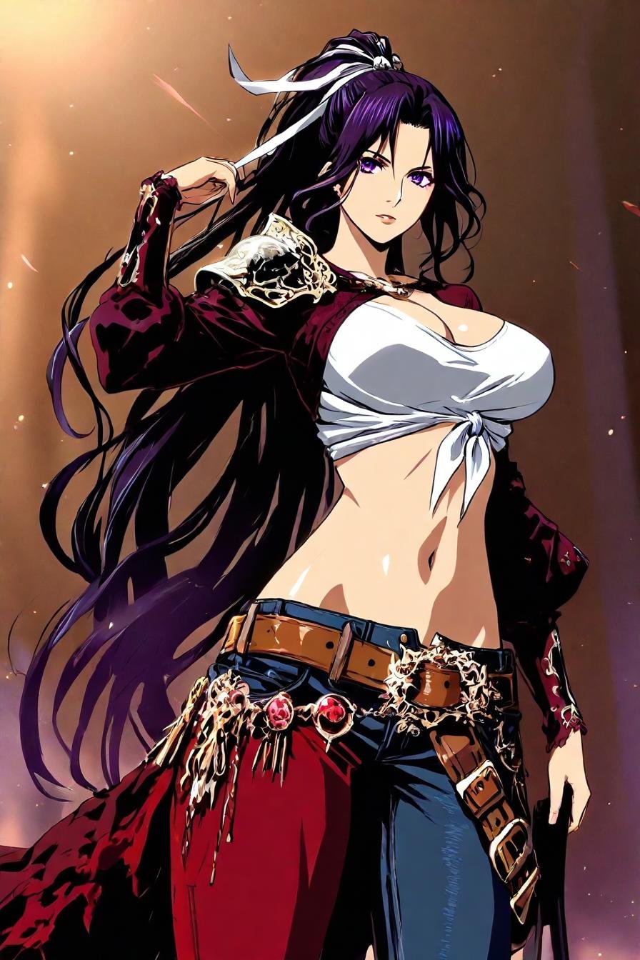 looking at the viewer,  asymmetrical clothes,  navel by zura_janai on Tensor.Art
