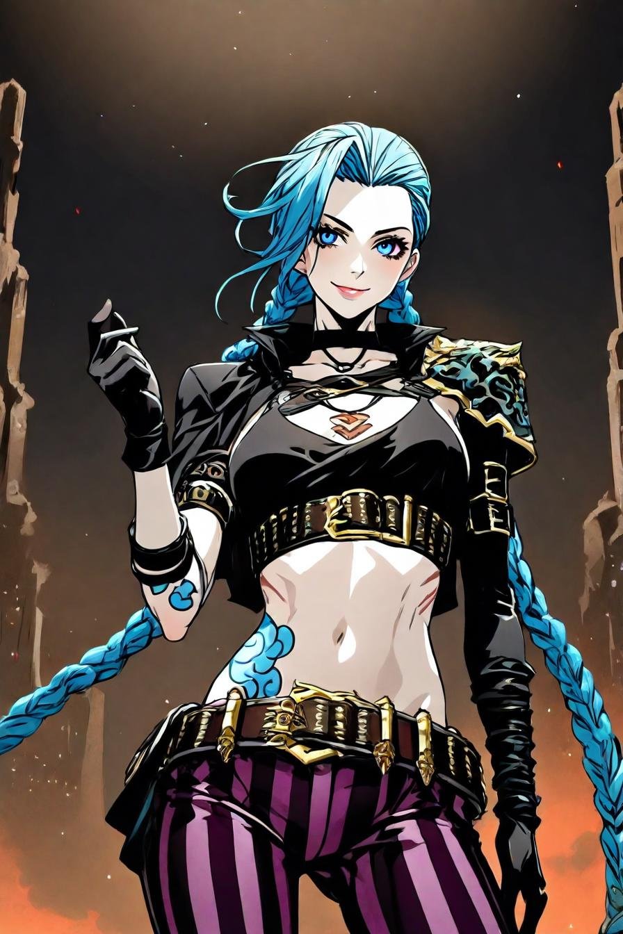 jinx,  blue hair,  pale skin by zura_janai on Tensor.Art