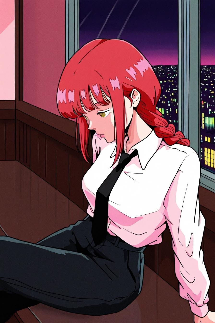 makima,  red hair,  long hair by zura_janai on Tensor.Art