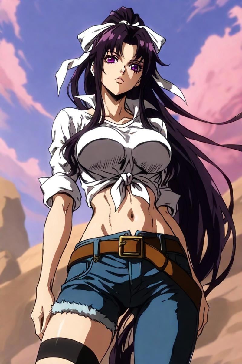looking at the viewer,  asymmetrical clothes,  navel by zura_janai on Tensor.Art