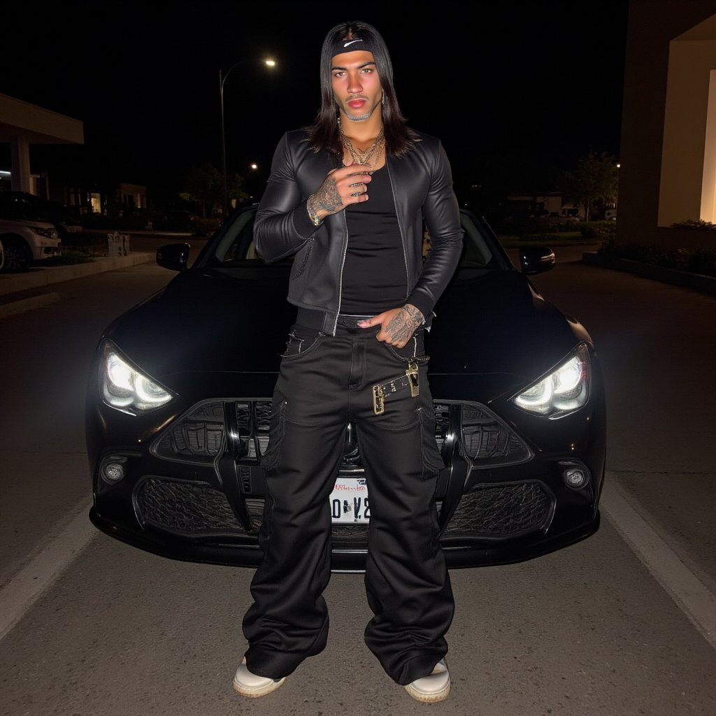 A instagram post of MC Juliano,  iphone image,  long black straight hair by chopcity on Tensor.Art