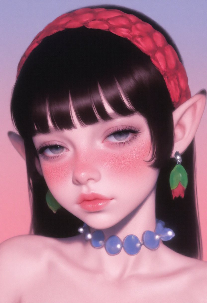 m1sty_style ,  female elf with pale skin,  dark brown hair by riiwa on Tensor.Art