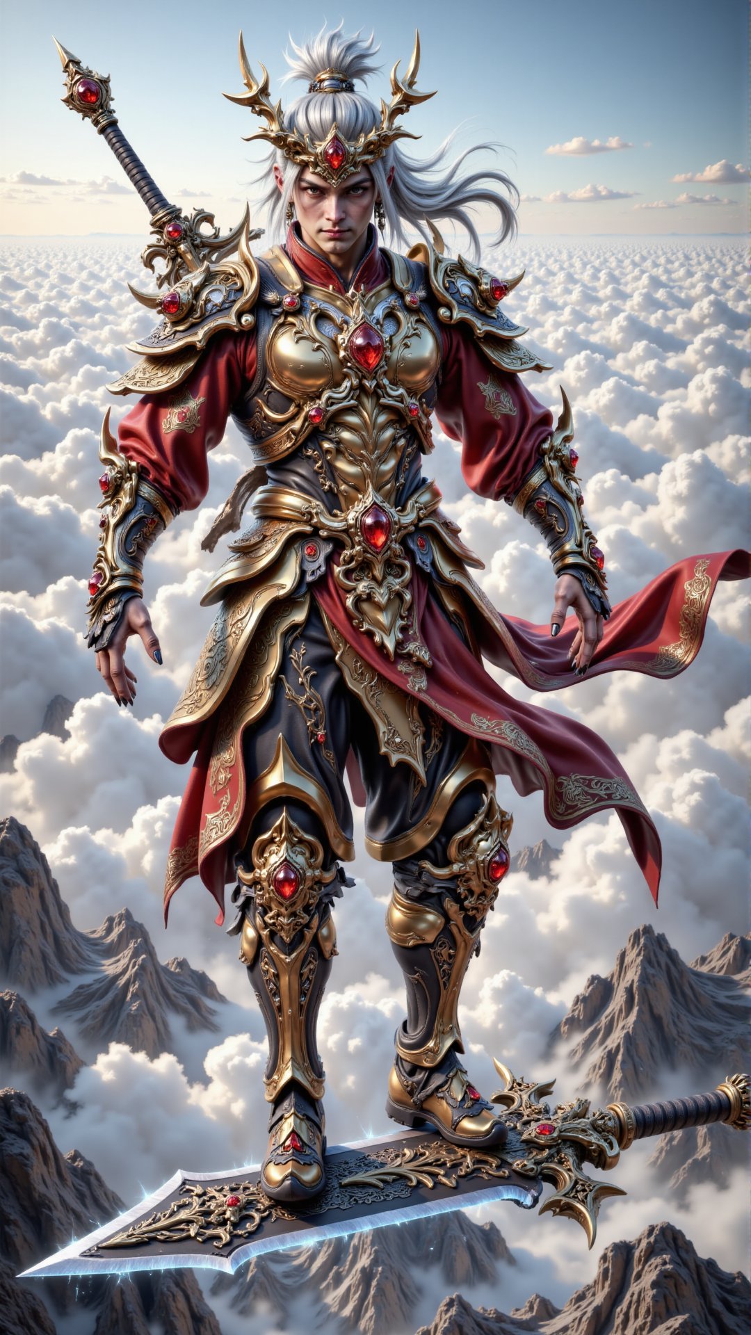 standing on a floating sword by MagicPeter on Tensor.Art