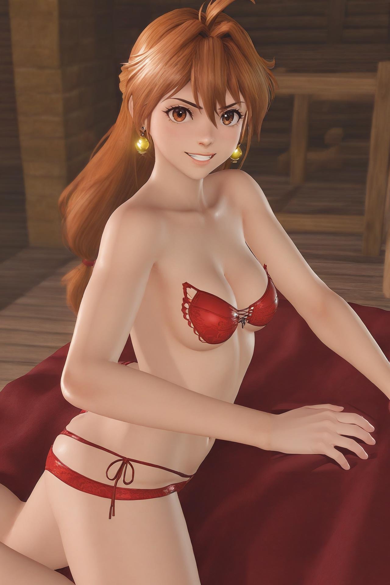 lina inverse,  earrings,  petite by Farfegnugen on Tensor.Art