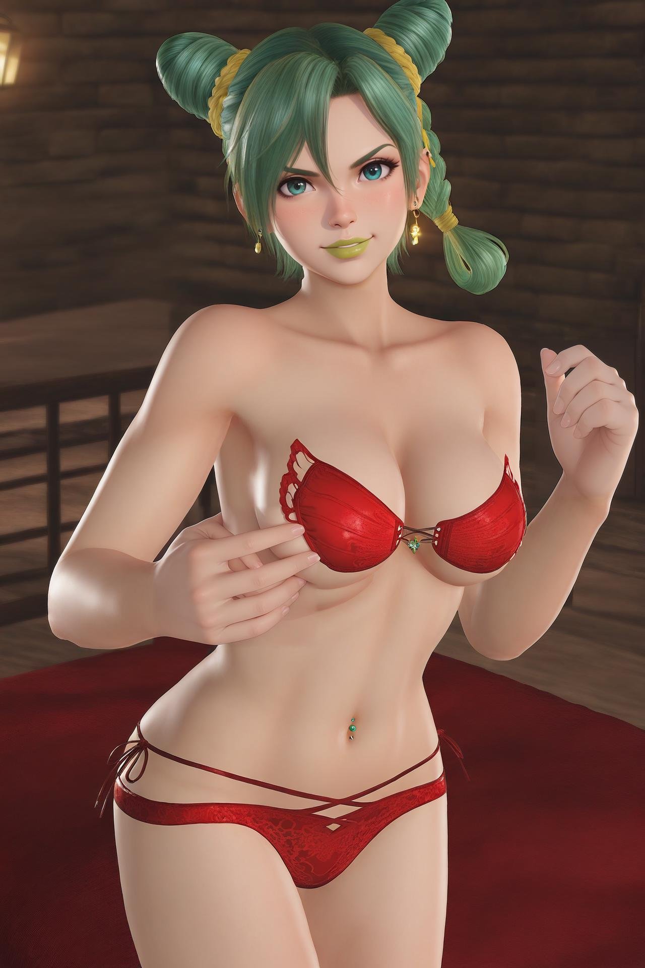 kujo jolyne,  black hair,  blue eyes by Farfegnugen on Tensor.Art