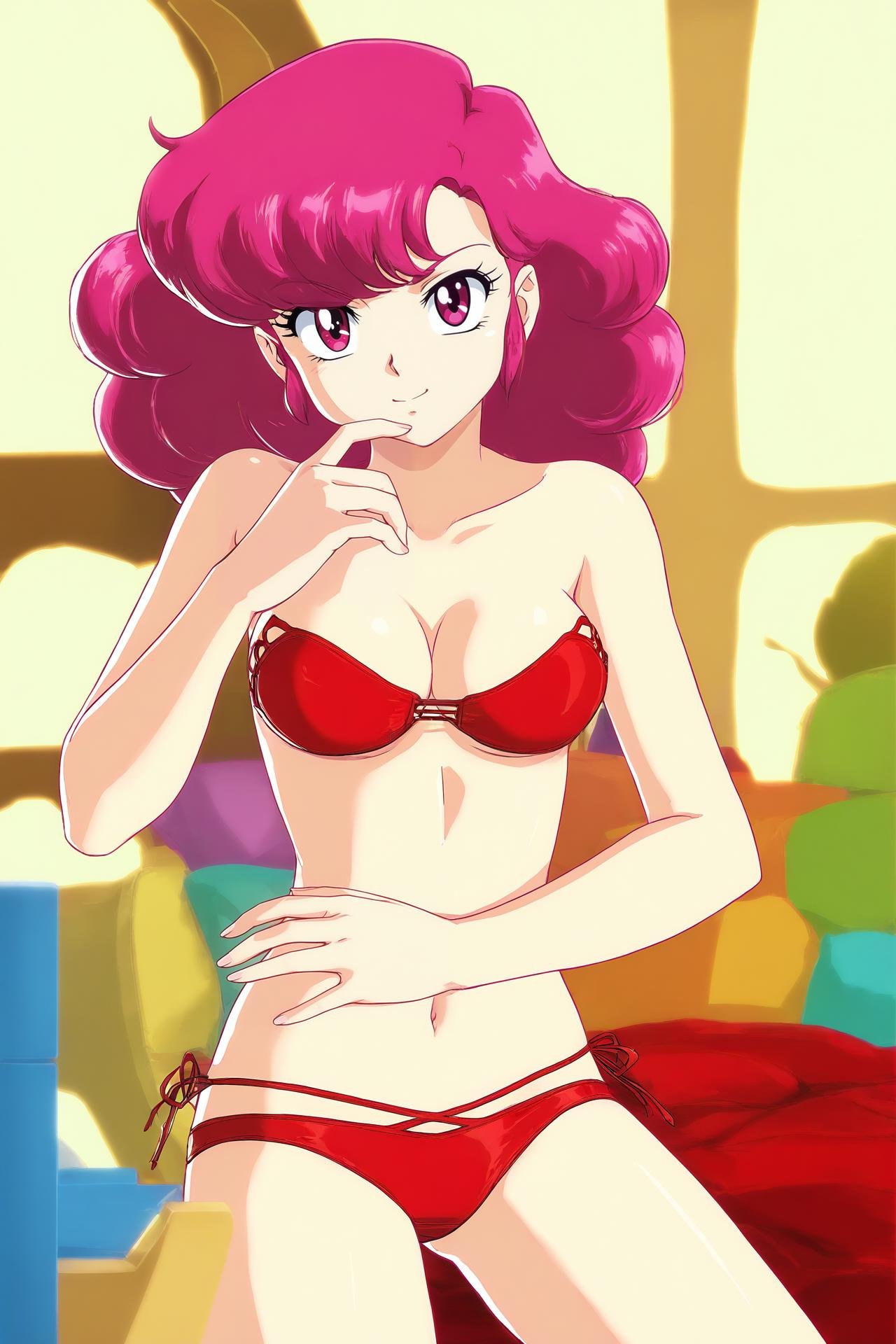 Ran,  pink eyes,  curly hair by Farfegnugen on Tensor.Art