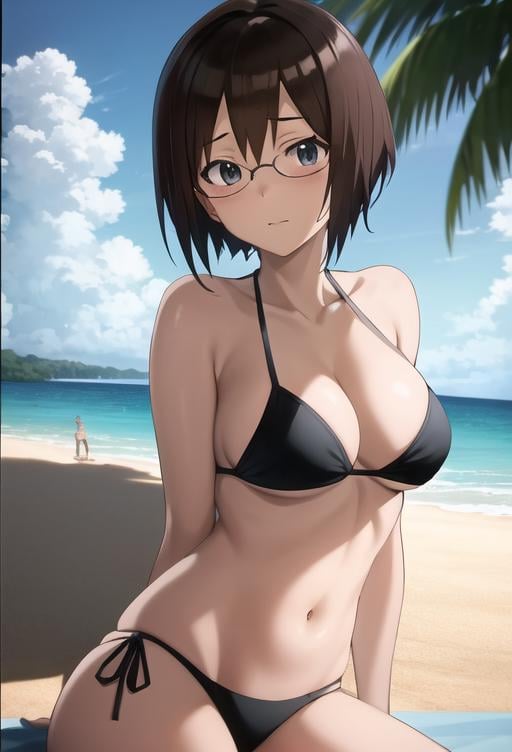Kinon_Bachika 1girl,  cute,  beach by TecnoIA on Tensor.Art