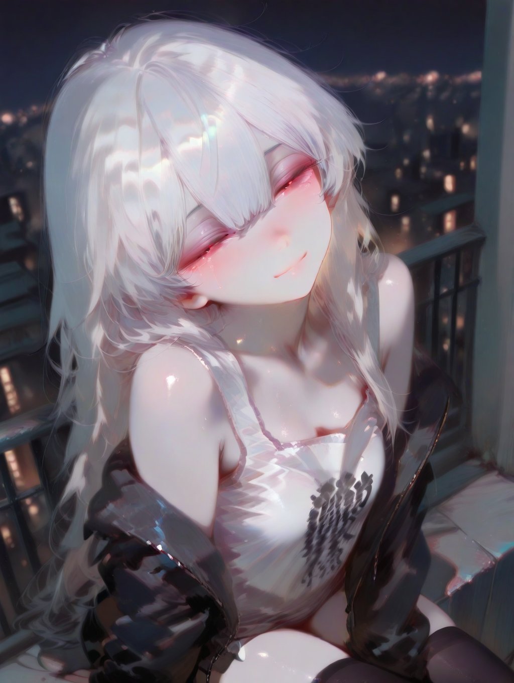 1girl,  white hair,  long hair by Galaxy on Tensor.Art