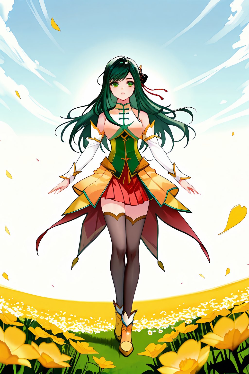 flower field,  flower field,  Thigh exposed by lijia on Tensor.Art