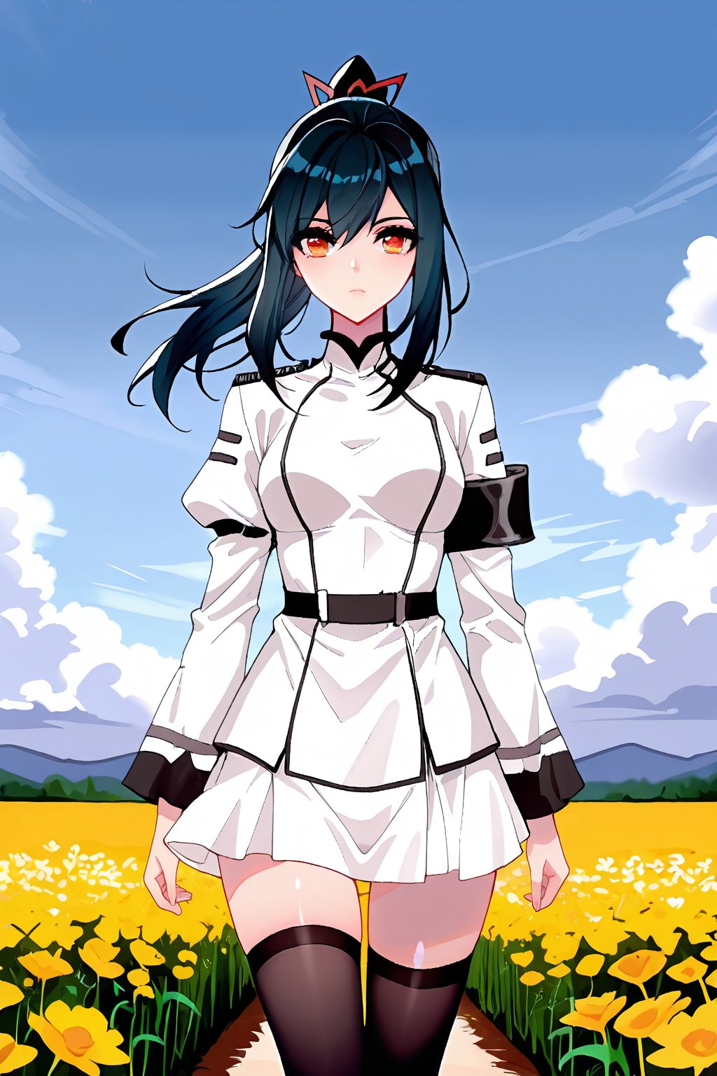 flower field,  flower field,  Thigh exposed by lijia on Tensor.Art