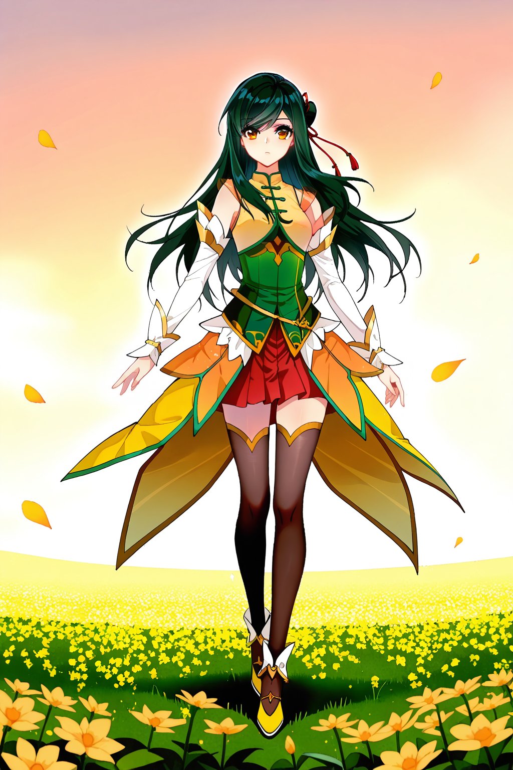 flower field,  flower field,  Thigh exposed by lijia on Tensor.Art