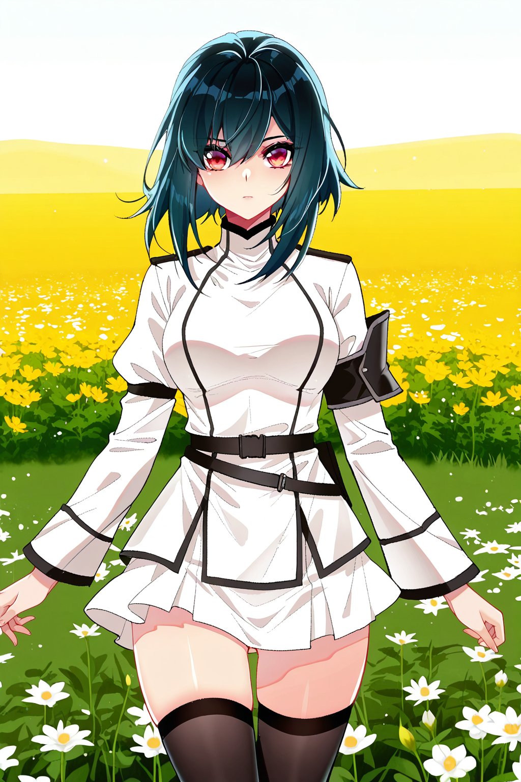 flower field,  flower field,  Thigh exposed by lijia on Tensor.Art