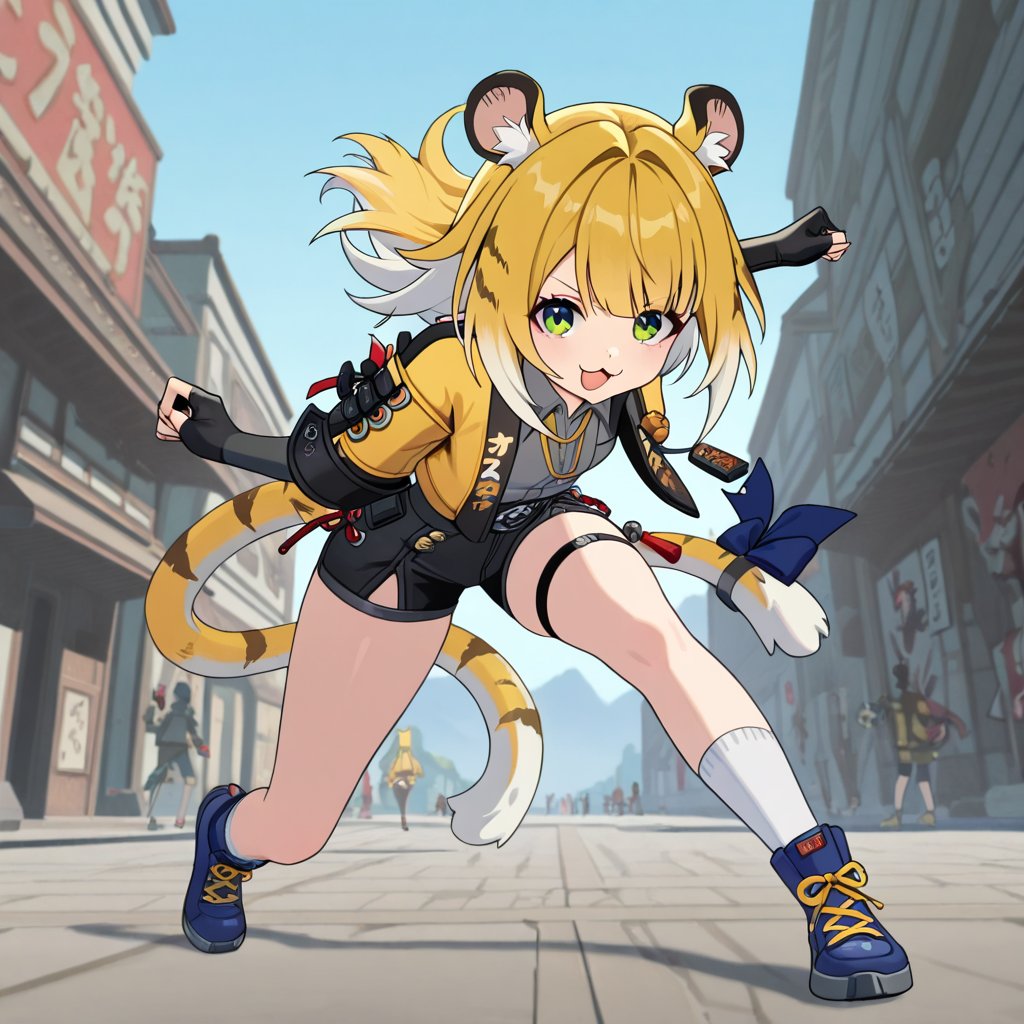 Ju Fufu (Zenless Zone Zero),  blonde hair,  two-tone hair by A1tan on Tensor.Art