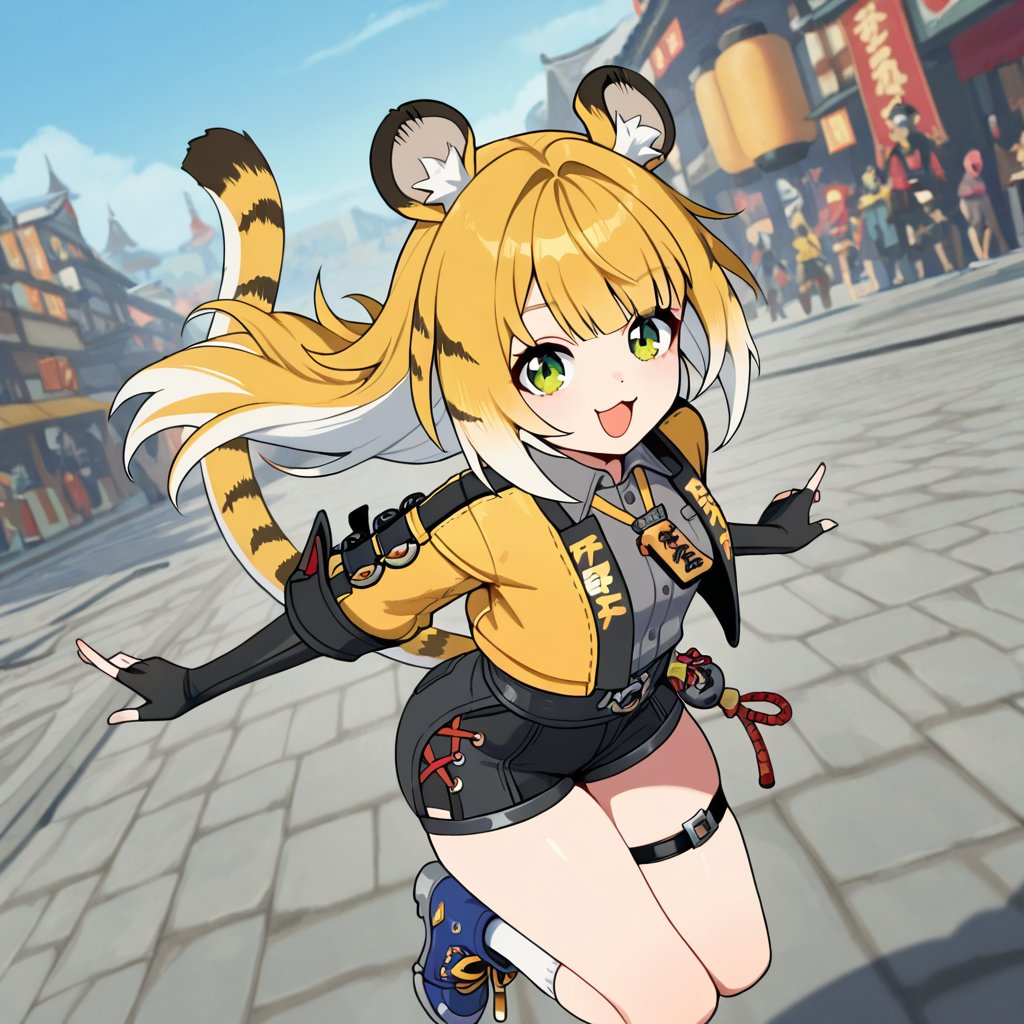 Ju Fufu (Zenless Zone Zero),  blonde hair,  two-tone hair by A1tan on Tensor.Art