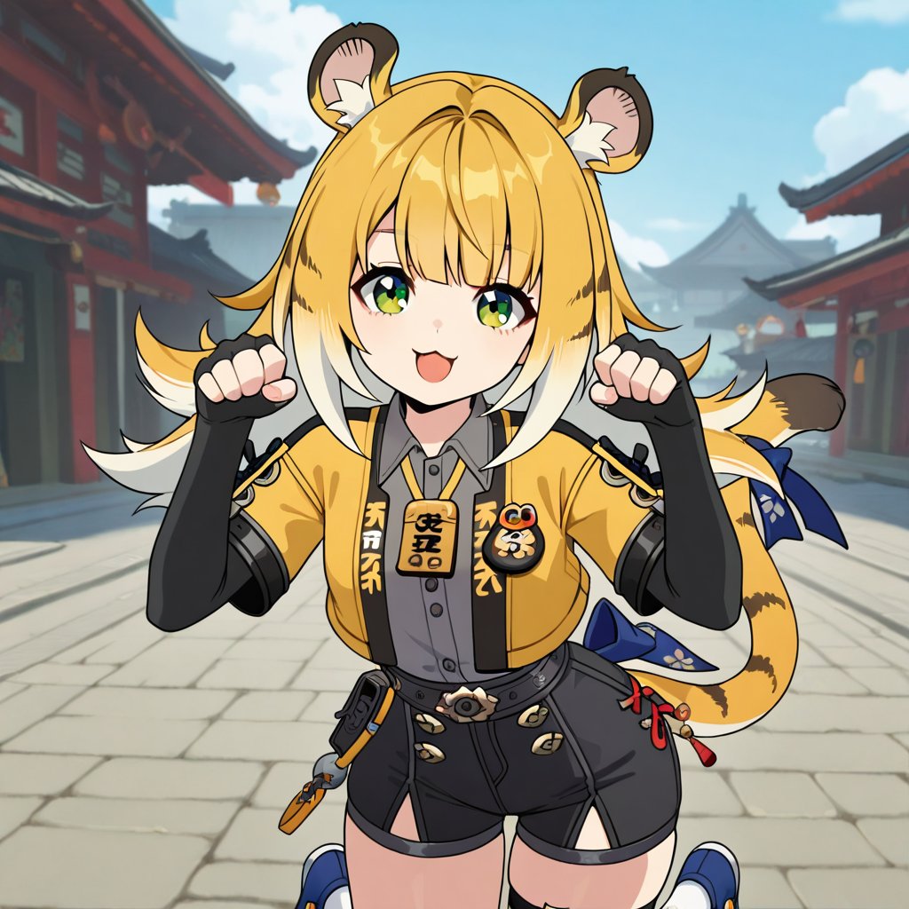 Ju Fufu (Zenless Zone Zero),  blonde hair,  two-tone hair by A1tan on Tensor.Art