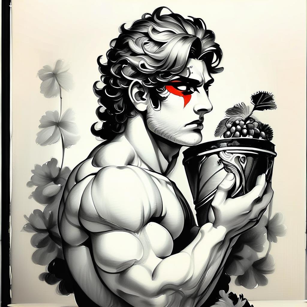 palestyle,  black and white,  red highlights by user_819357688789016250 on Tensor.Art