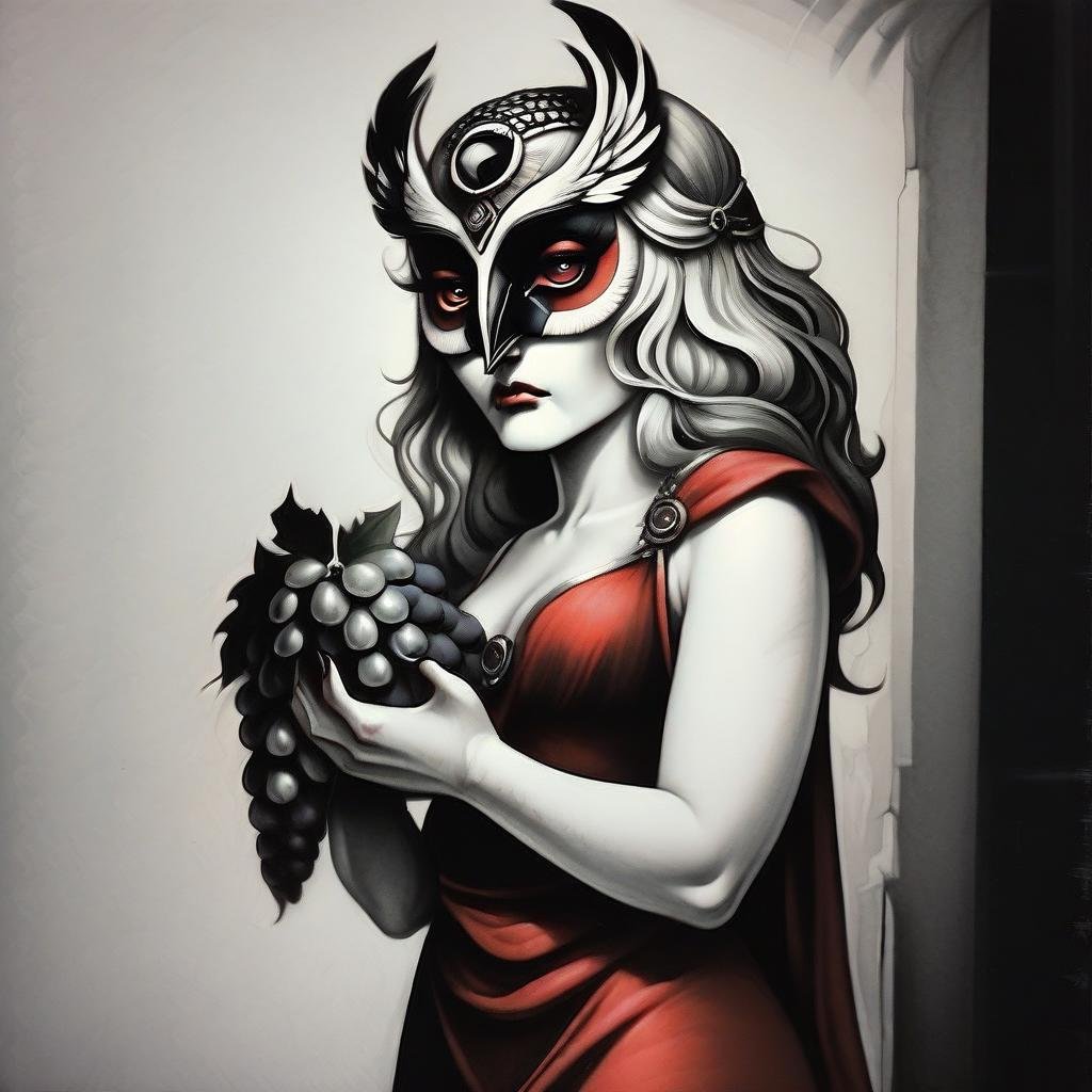 palestyle,  black and white,  red highlights by user_819357688789016250 on Tensor.Art