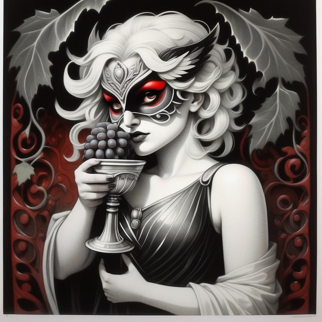palestyle,  black and white,  red highlights by user_819357688789016250 on Tensor.Art