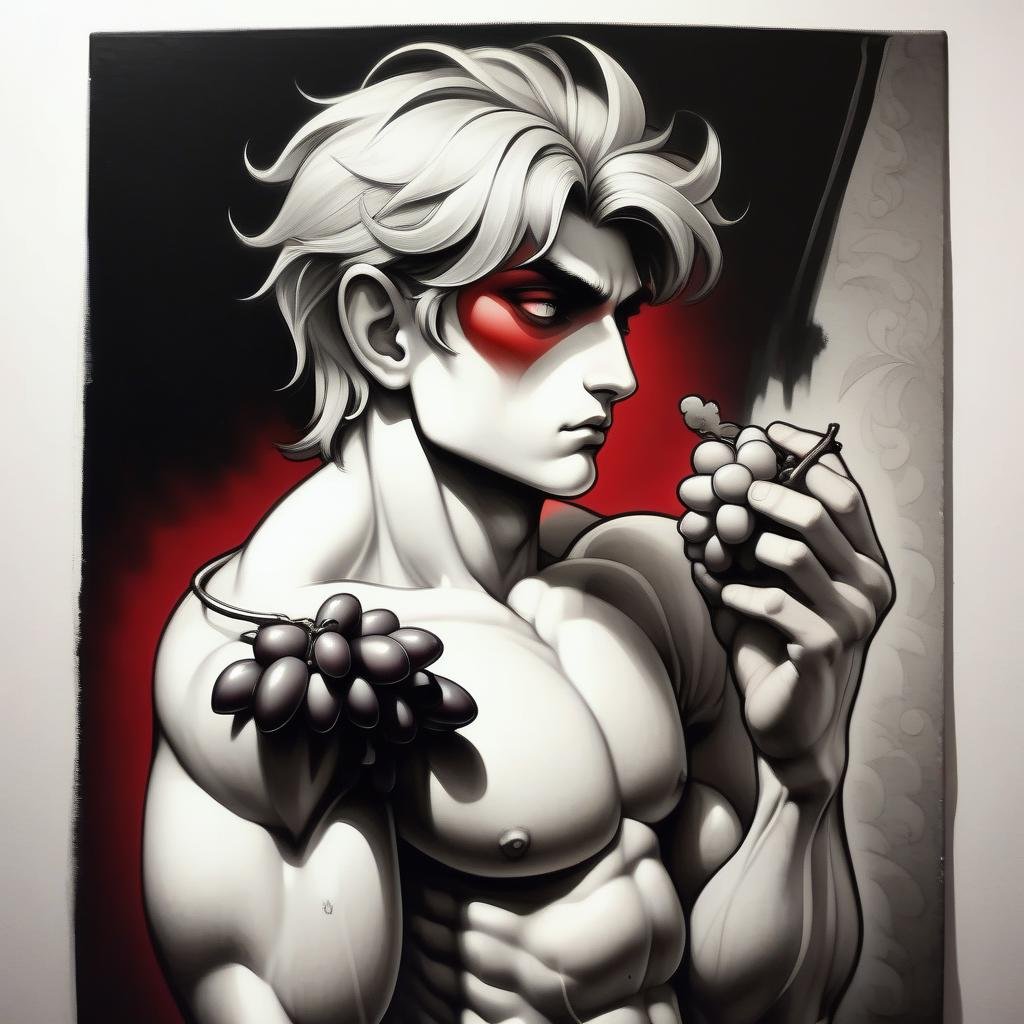 palestyle,  black and white,  red highlights by user_819357688789016250 on Tensor.Art